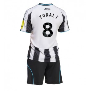 Newcastle United Sandro Tonali #8 Replik Heimtrikot Kinder 2025-26 Kurzarm (+ Kurze Hosen)